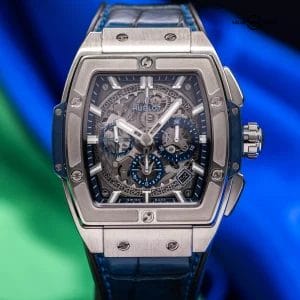 Hublot Spirit Of Big Bang Blue Titanium Chronograph- Full Set 641.NX.7170.LR