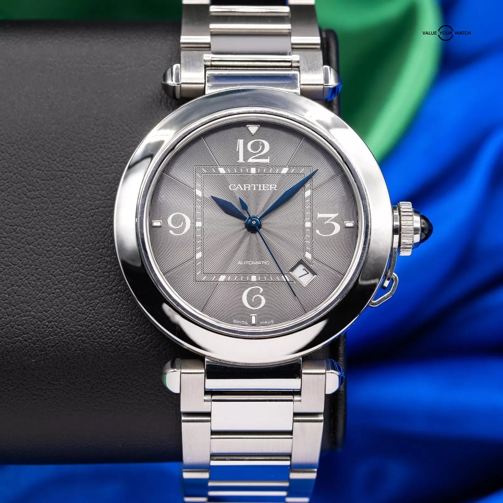 Cartier Pasha 41mm Anthracite Dial WSPA0026 Automatic Men's Watch Box & Papers