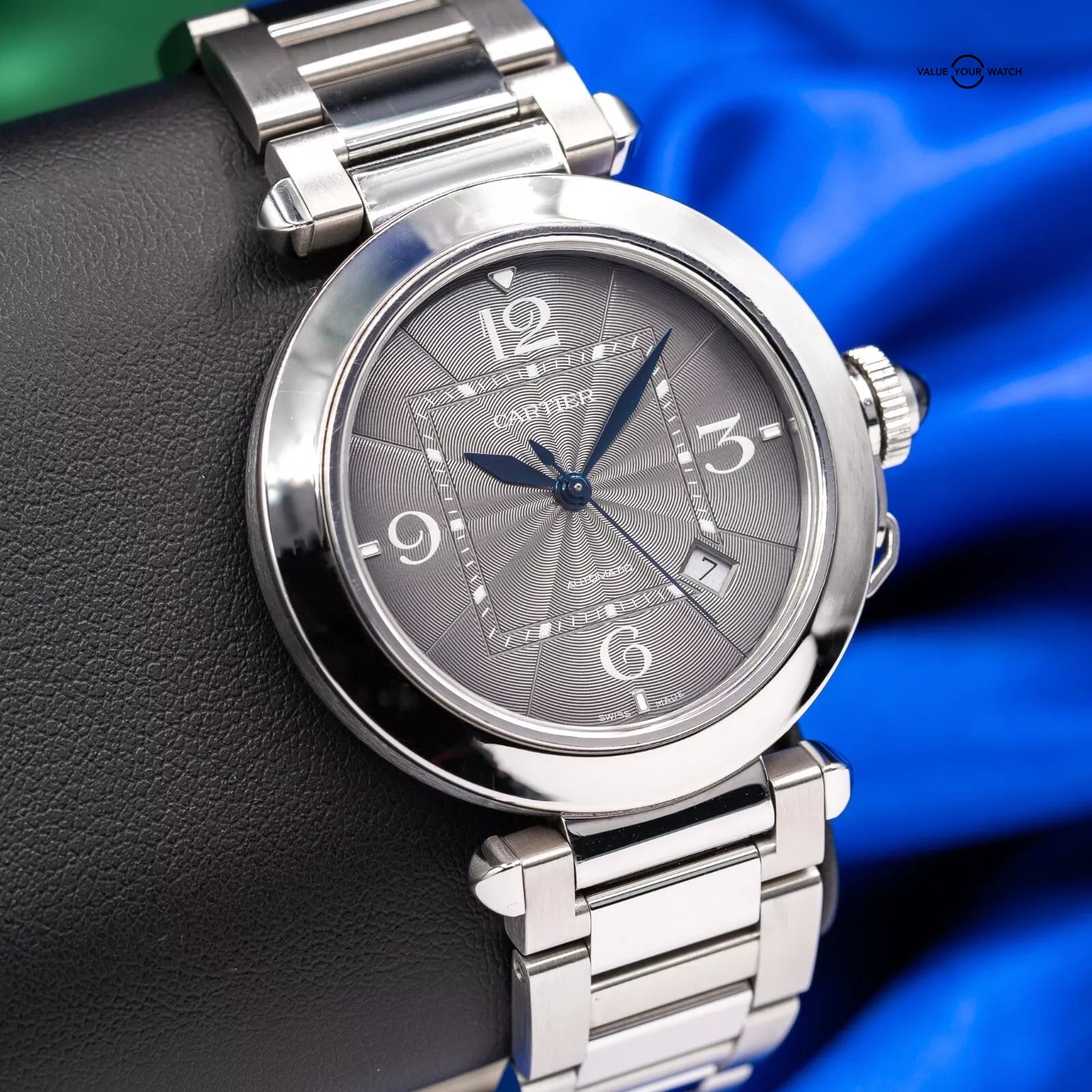 Cartier Pasha 41mm Anthracite Dial WSPA0026 Automatic Men's Watch Box & Papers - Image 2