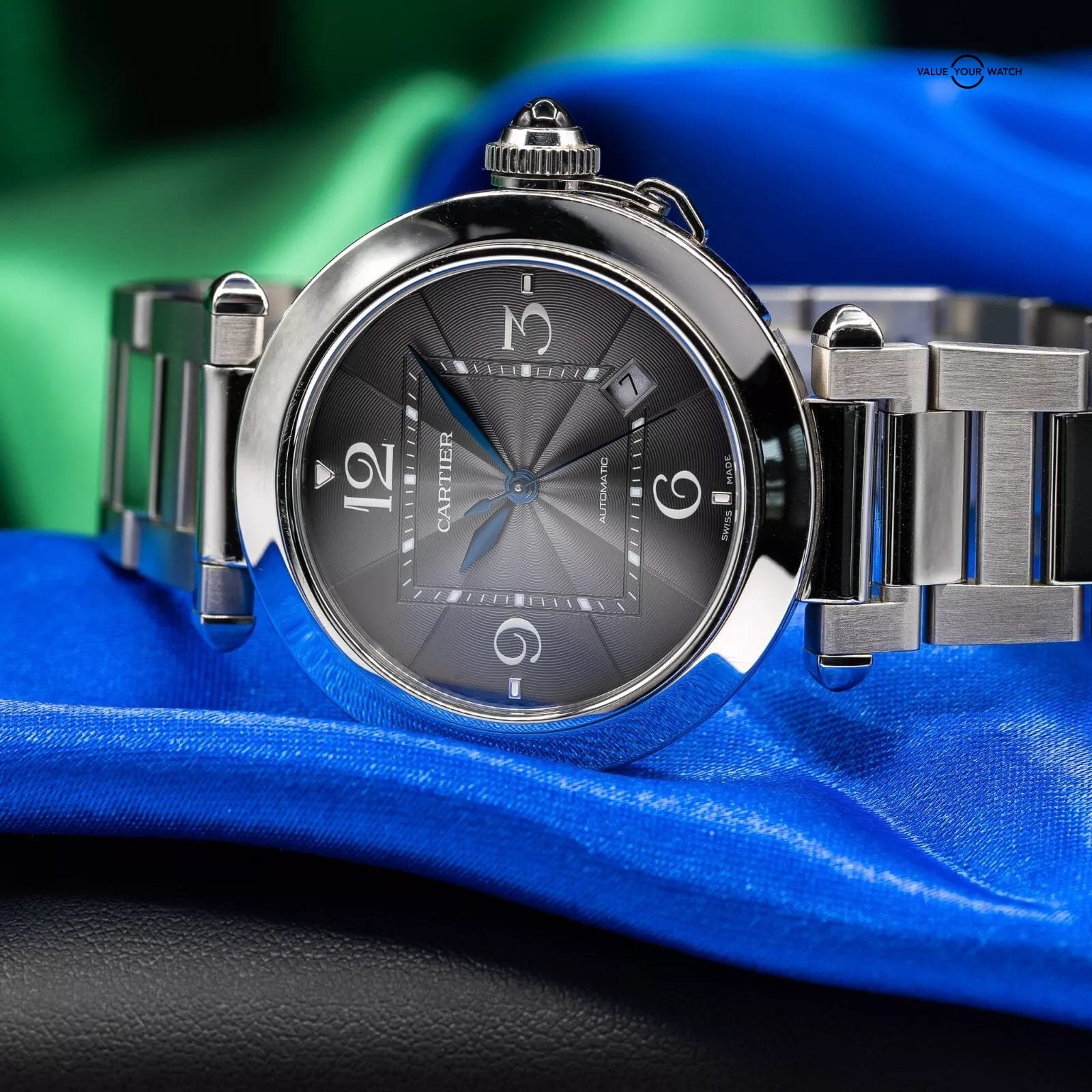 Cartier Pasha 41mm Anthracite Dial WSPA0026 Automatic Men's Watch Box & Papers - Image 8