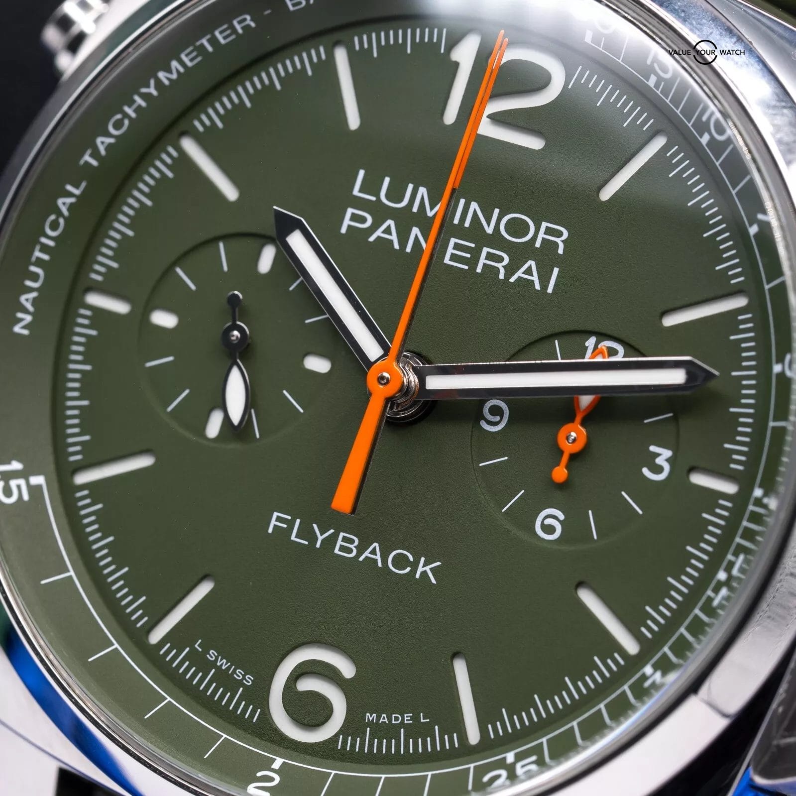 Panerai Luminor Flyback Verde Militare Steel Green Limited Edition PAM01296 - Image 2