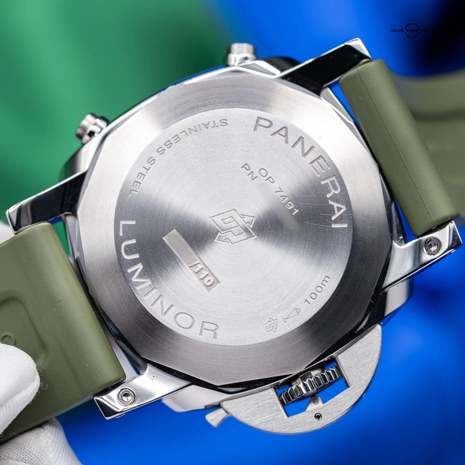Panerai Luminor Flyback Verde Militare Steel Green Limited Edition PAM01296 - Image 7