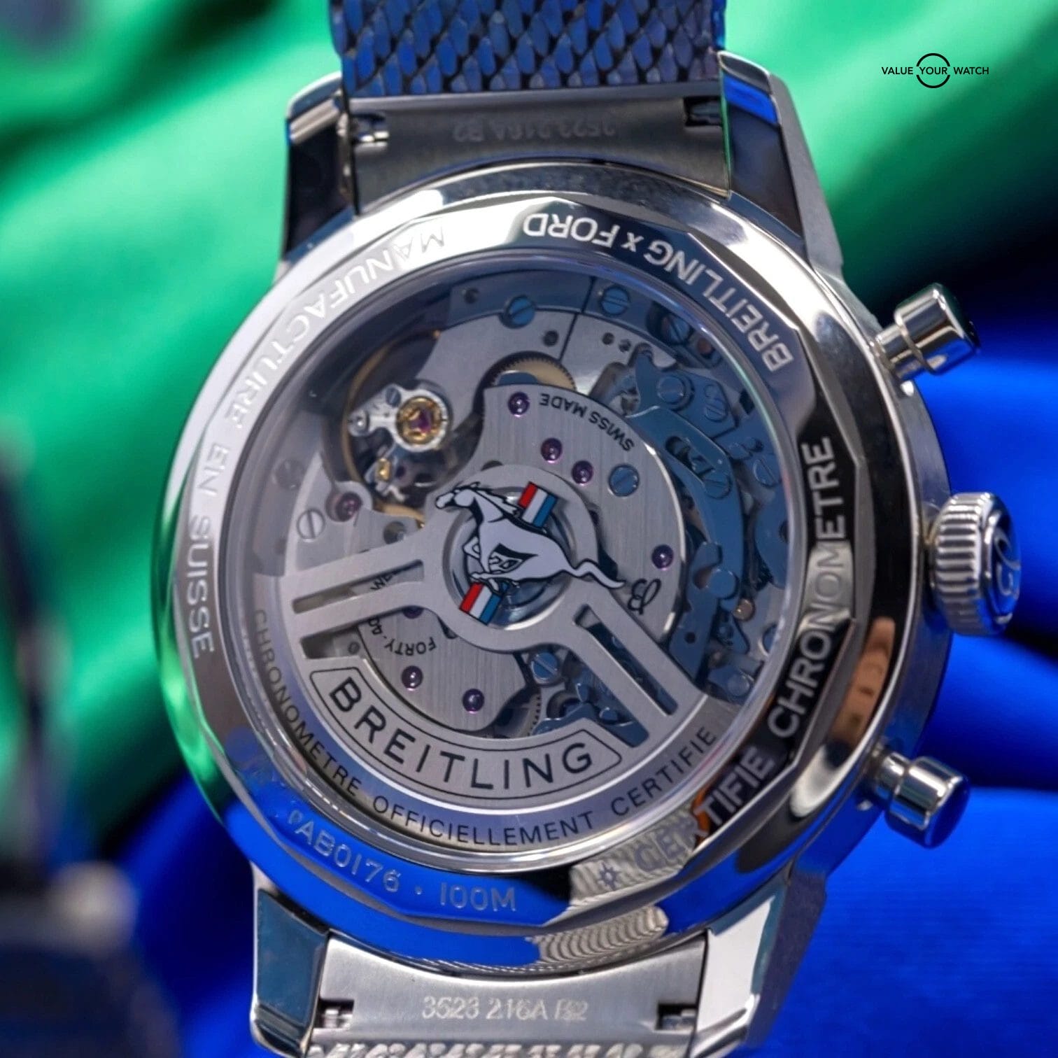 Breitling Top Time B01 MUSTANG Green Chronograph 41mm Men's AB0176 New & Unworn - Image 10