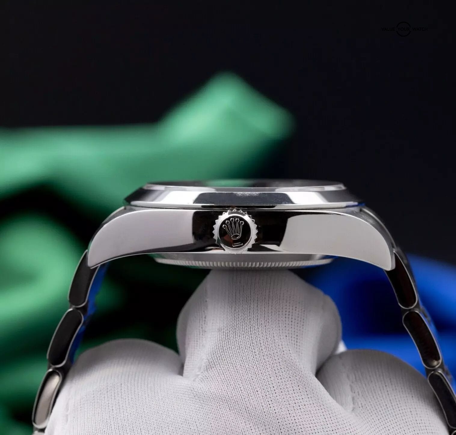 Rolex Air-King 116900 Silver Oyster Bracelet with Silver Bezel Men's Box & Card - Image 3