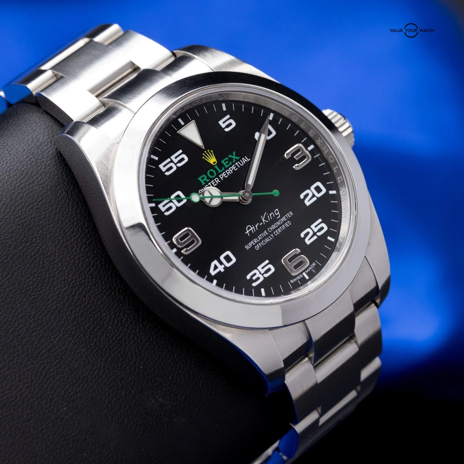 Rolex Air-King 116900 Silver Oyster Bracelet with Silver Bezel Men's Box & Card