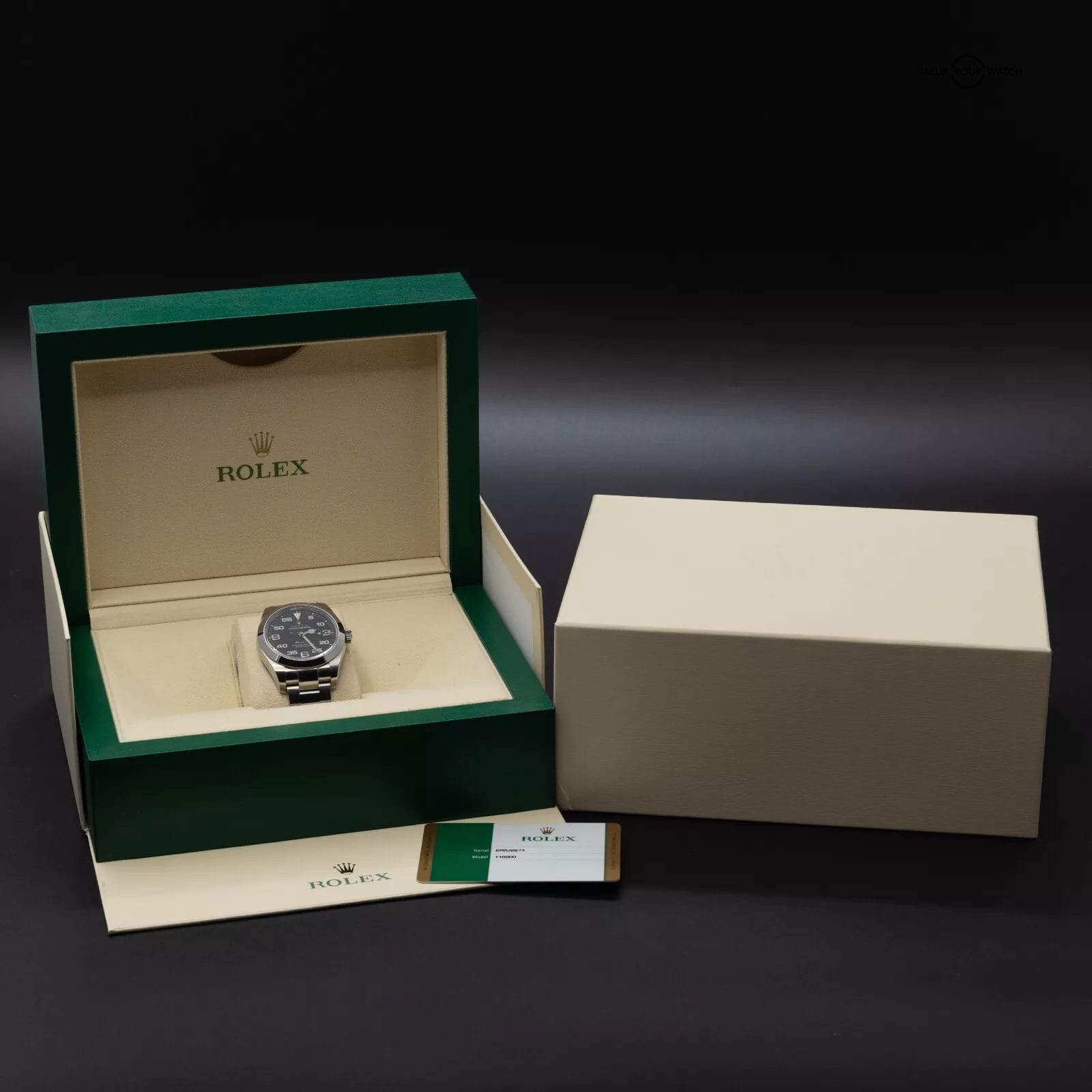 Rolex Air-King 116900 Silver Oyster Bracelet with Silver Bezel Men's Box & Card - Image 15