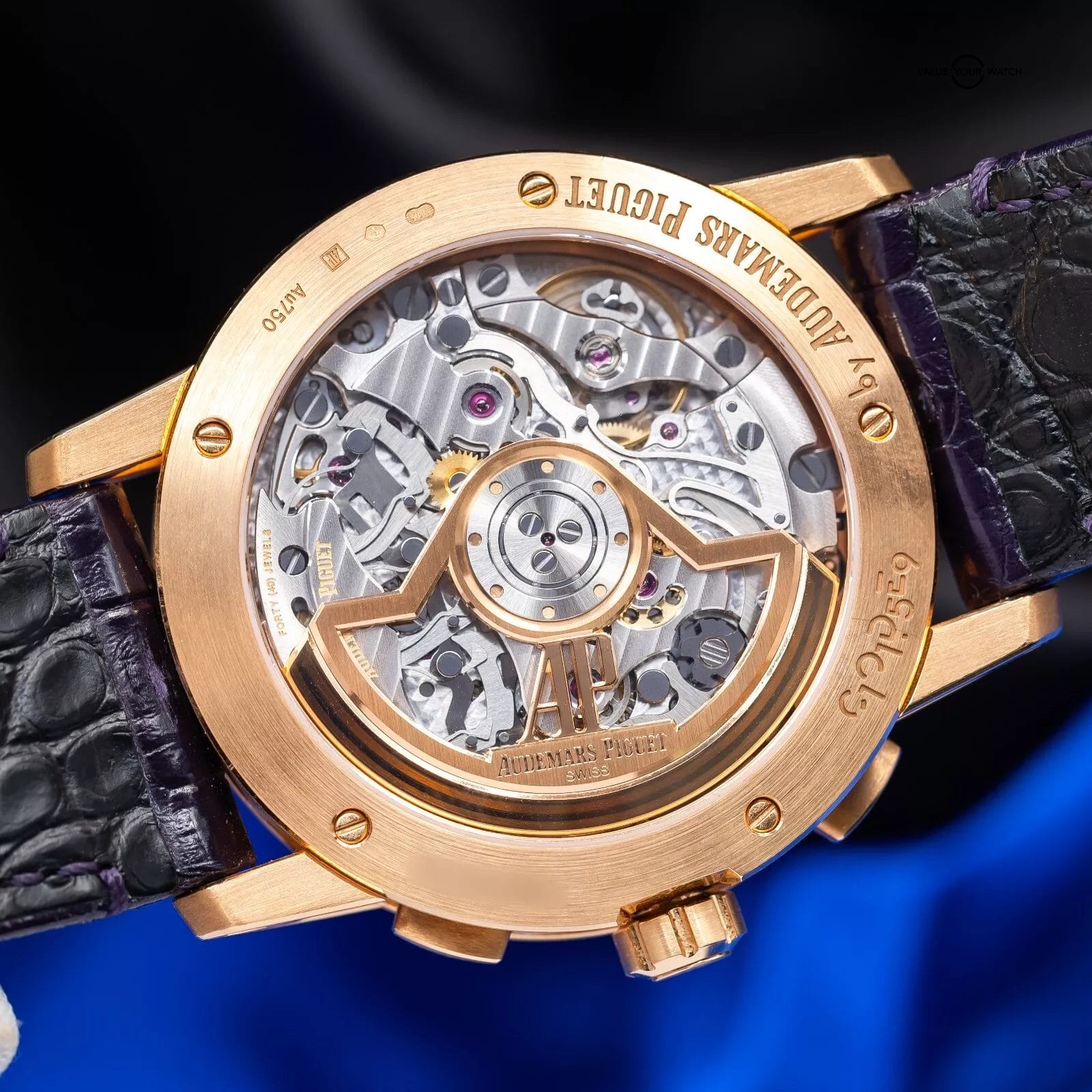 Audemars Piguet Code 11.59 Chronograph Purple Men's Watch - 26393OR Complete Set - Image 13