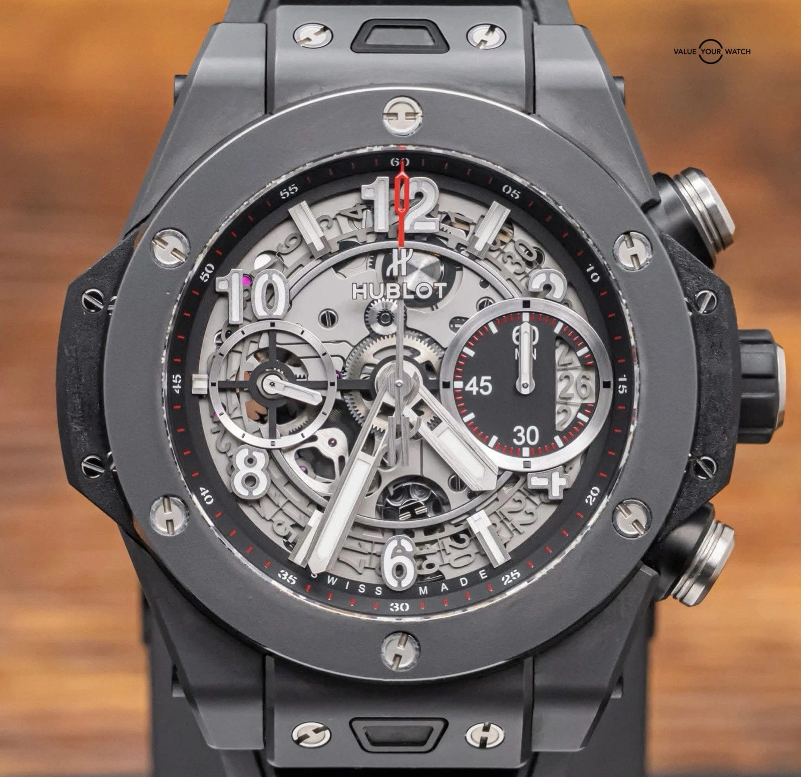 Hublot Big Bang Unico Black Magic 42 mm Matte Ceramic $23K MSRP 441.CI.1170.RX
