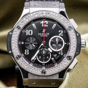 Hublot Big Bang 44 Original Steel Diamonds $20K MSRP Complete 301.SX.130.RX.114