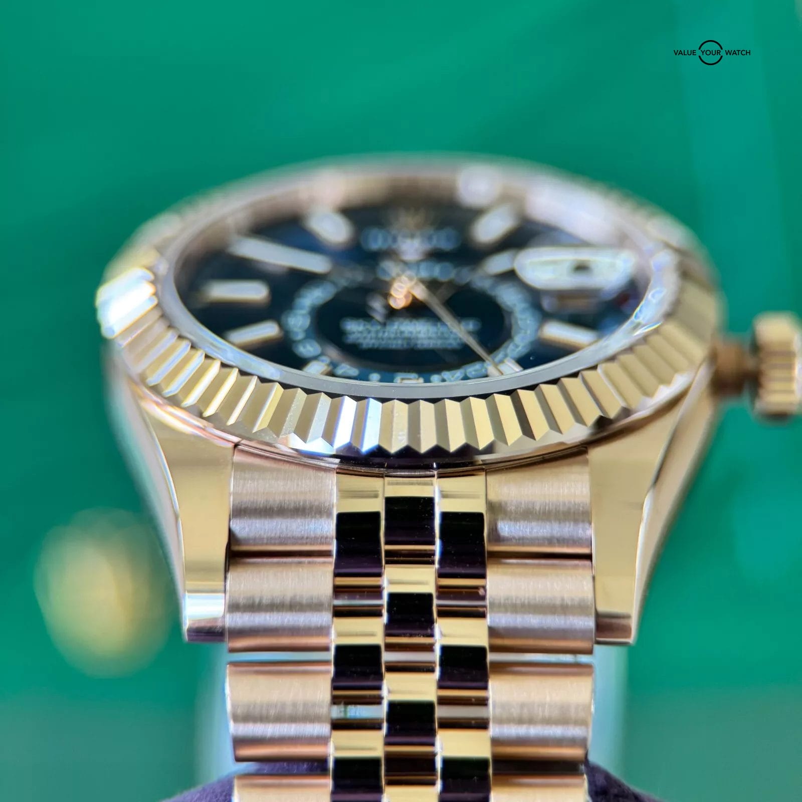 2025 Rolex Sky-Dweller Rose Gold Blue Dial Jubilee Fluted - Pristine Full Set - Image 11