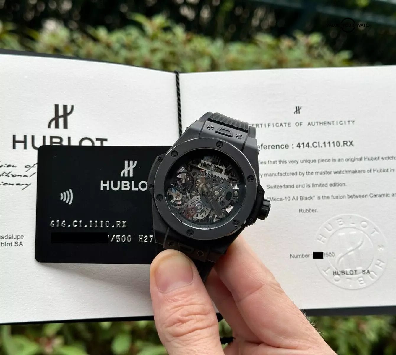 Hublot Big Bang Meca-10 Limited Edition All Black Full Set - 414.CI.1110.RX - Image 6