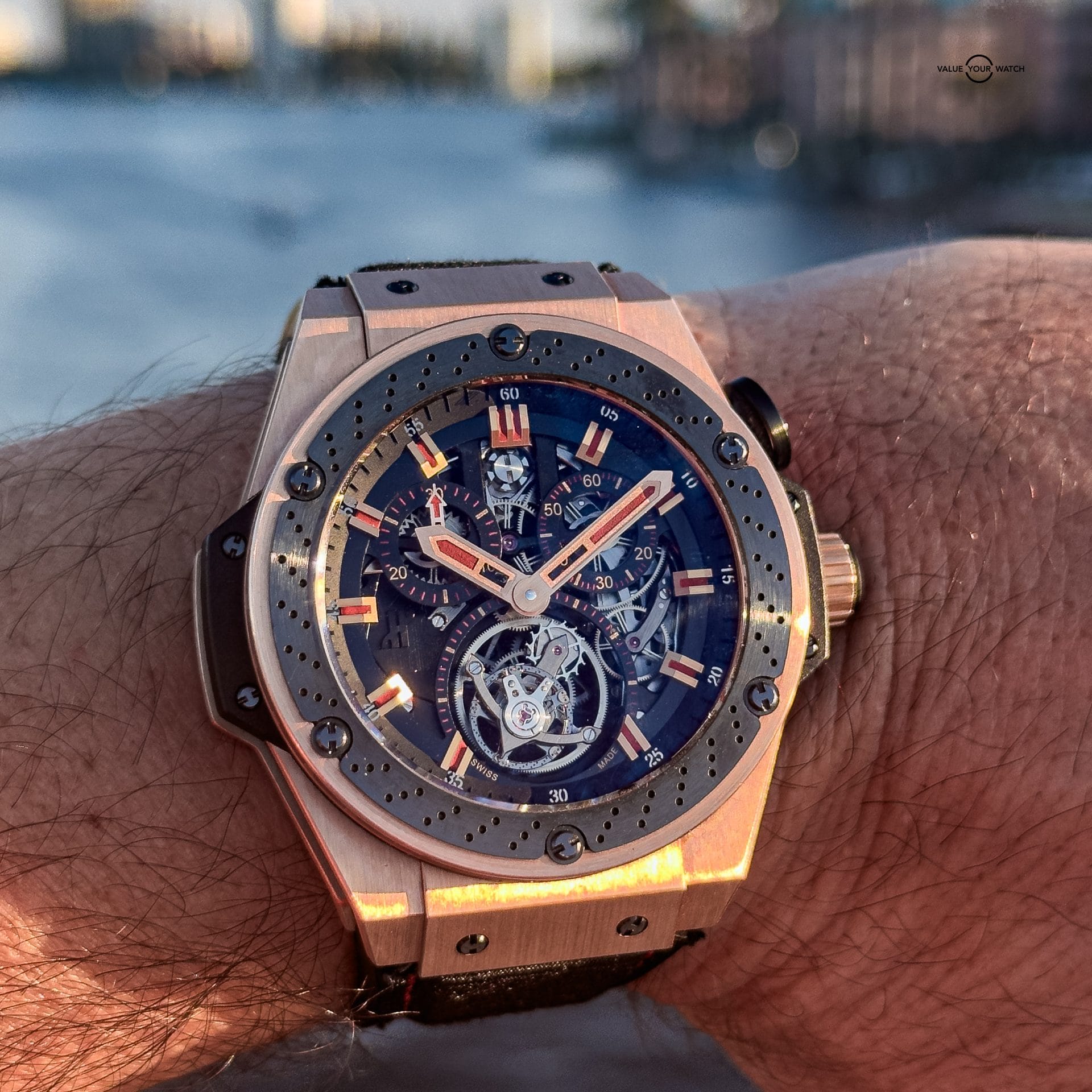 Hublot King Power Tourbillon 48mm 707.OM.1138.NR.FMO10 – 18k King Gold – Skeleton Dial – 120-Hour Power Reserve - Image 3