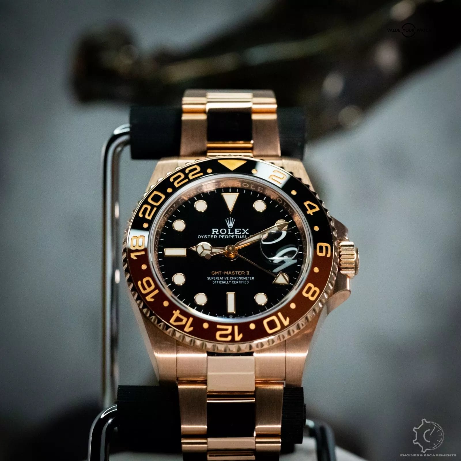 Rolex GMT-Master II "Rootbeer" Root Beer 126715CHNR Rose Gold Full Set B&P - Image 12