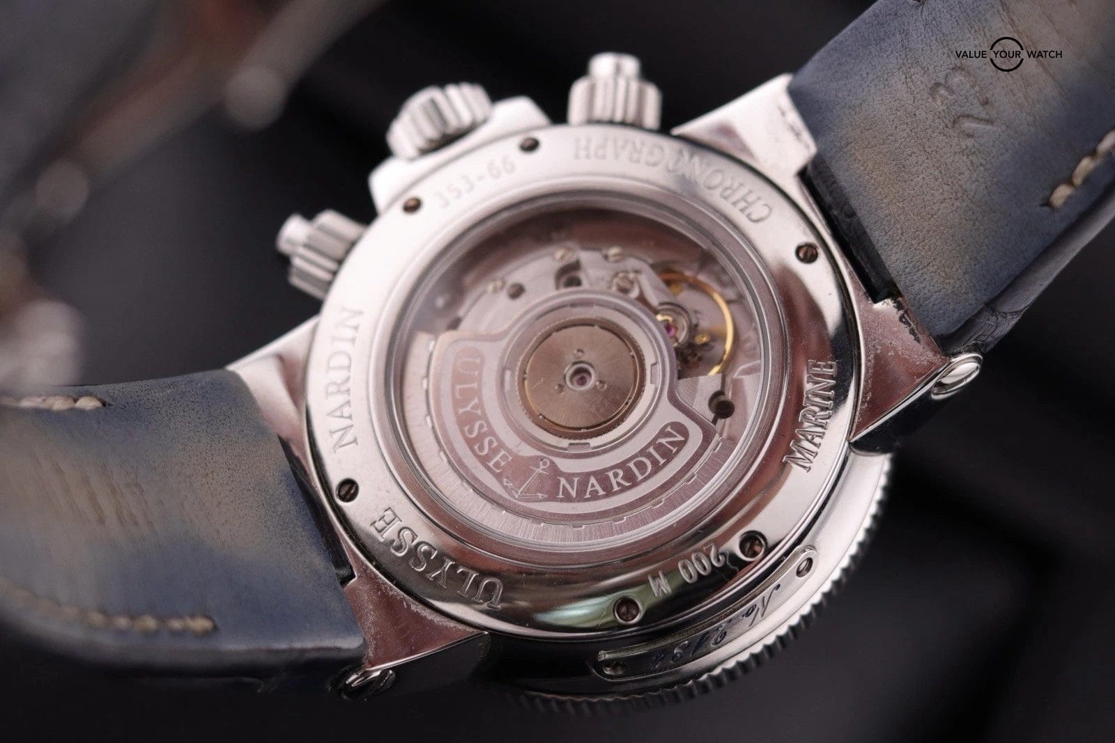 Ulysse Nardin Maxi Marine Chronograph Stainless Steel Cream Dial 41mm 353-66 - Image 12