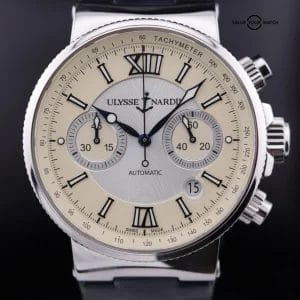 Ulysse Nardin Maxi Marine Chronograph Stainless Steel Cream Dial 41mm 353-66