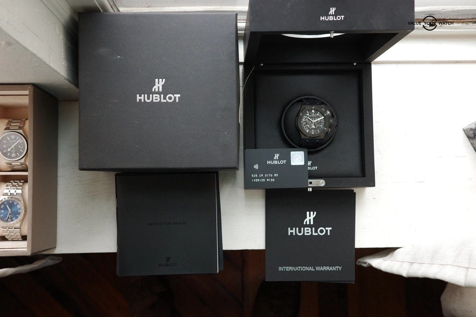 Hublot Classic Aerofusion 525.CM.0170.RX 45mm Chronograph Ceramic Skeleton B&P - Image 2