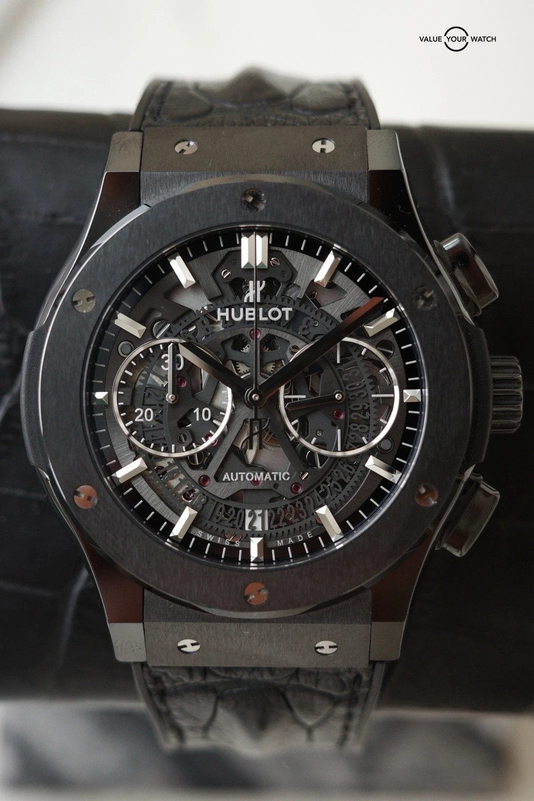 Hublot Classic Aerofusion 525.CM.0170.RX 45mm Chronograph Ceramic Skeleton B&P - Image 12