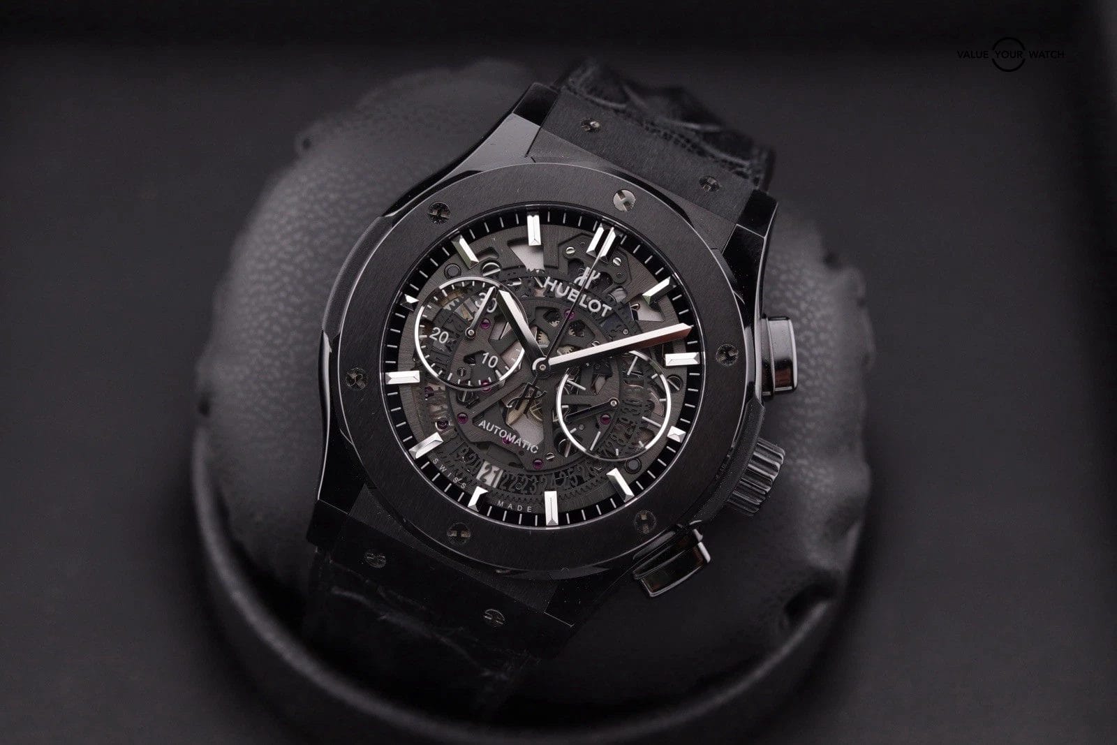 Hublot Classic Aerofusion 525.CM.0170.RX 45mm Chronograph Ceramic Skeleton B&P - Image 14