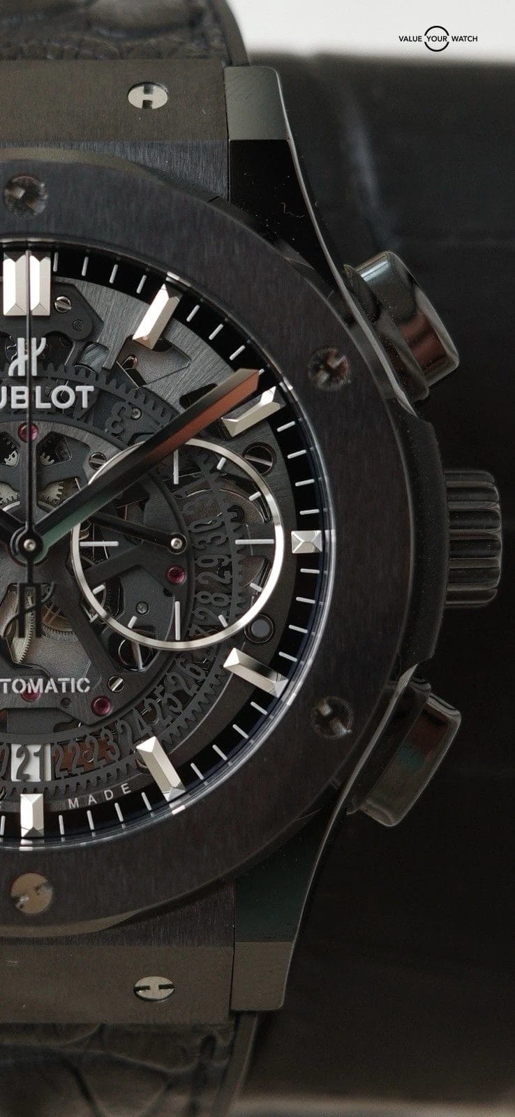 Hublot Classic Aerofusion 525.CM.0170.RX 45mm Chronograph Ceramic Skeleton B&P - Image 15