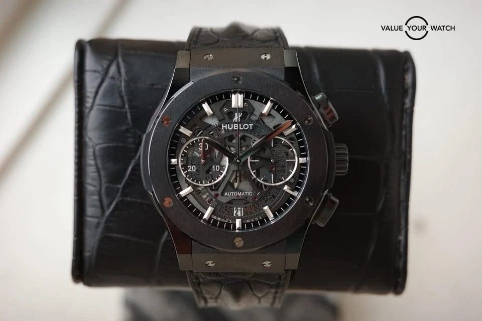 Hublot Classic Aerofusion 525.CM.0170.RX 45mm Chronograph Ceramic Skeleton B&P