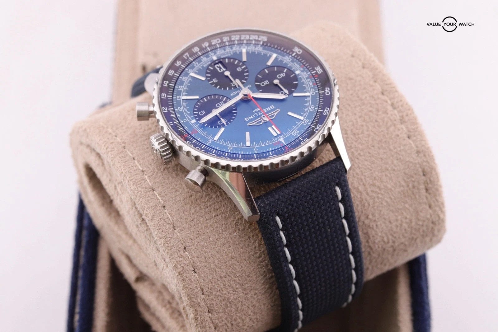 Breitling Navitimer Chronograph 41 Blue Dial Steel Mens Watch AB0139 Box Card - Image 14