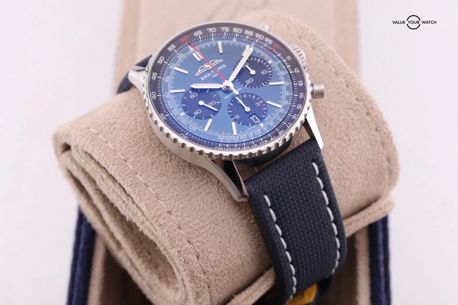 Breitling Navitimer Chronograph 41 Blue Dial Steel Mens Watch AB0139 Box Card - Image 16