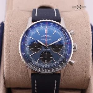 Breitling Navitimer Chronograph 41 Blue Dial Steel Mens Watch AB0139 Box Card