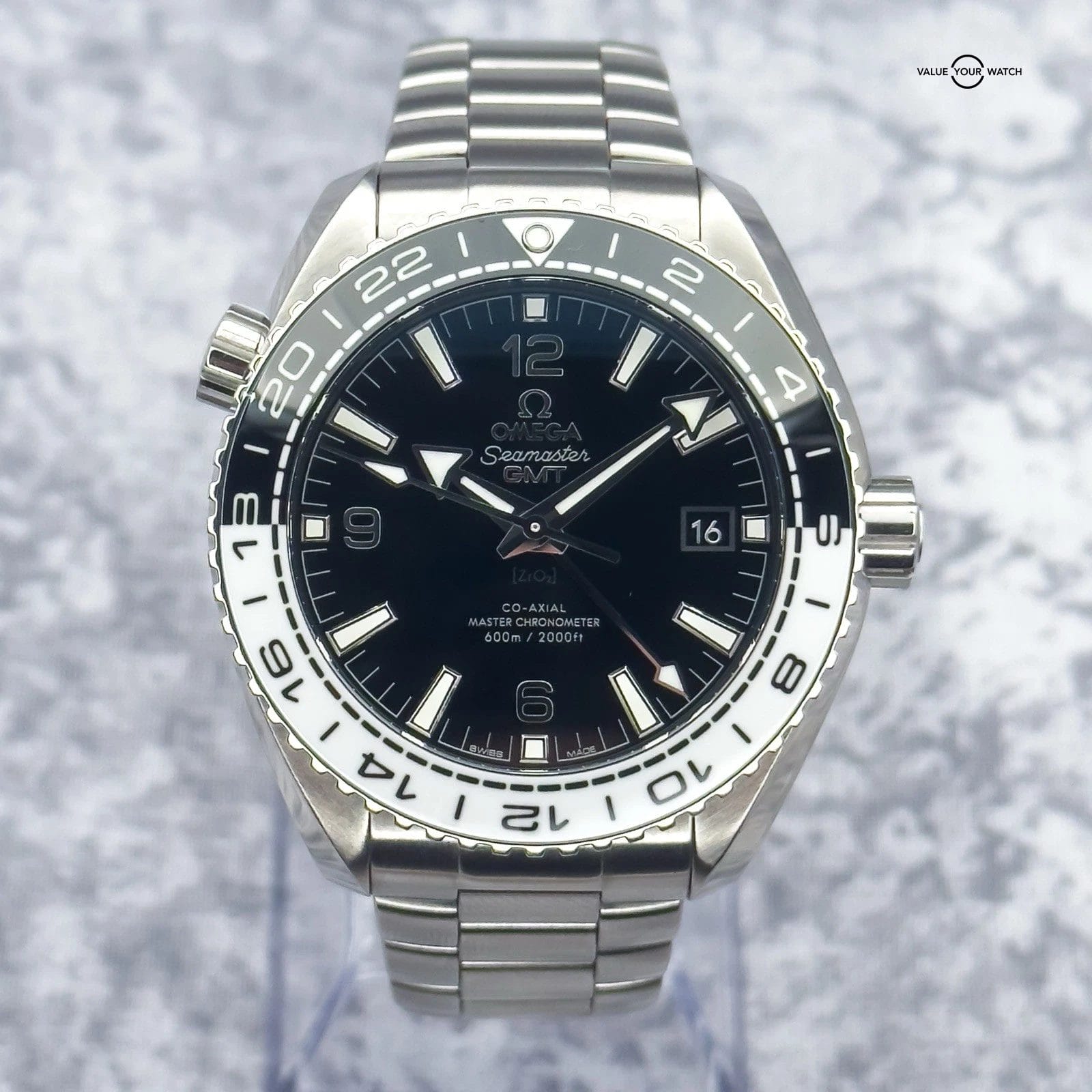 Omega "Oreo" Seamaster Planet Ocean GMT 215.30.44.22.01.001 - B&Ps/Extra Strap!
