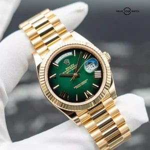 Rolex Day Date 40mm Green Ombré Dial BRAND NEW Stickers 228238 President 2024