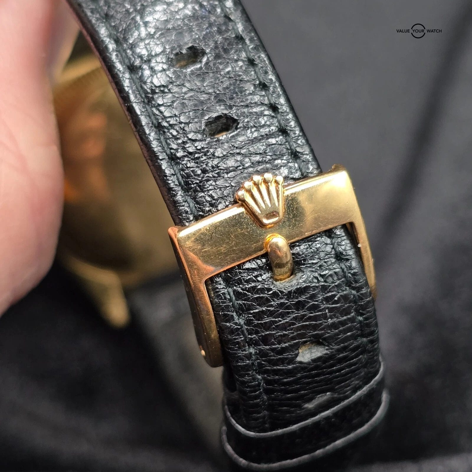 Rolex Oyster Perpetual Bubble Back 18k yellow gold, AM Cloissone enamel dial - Image 6