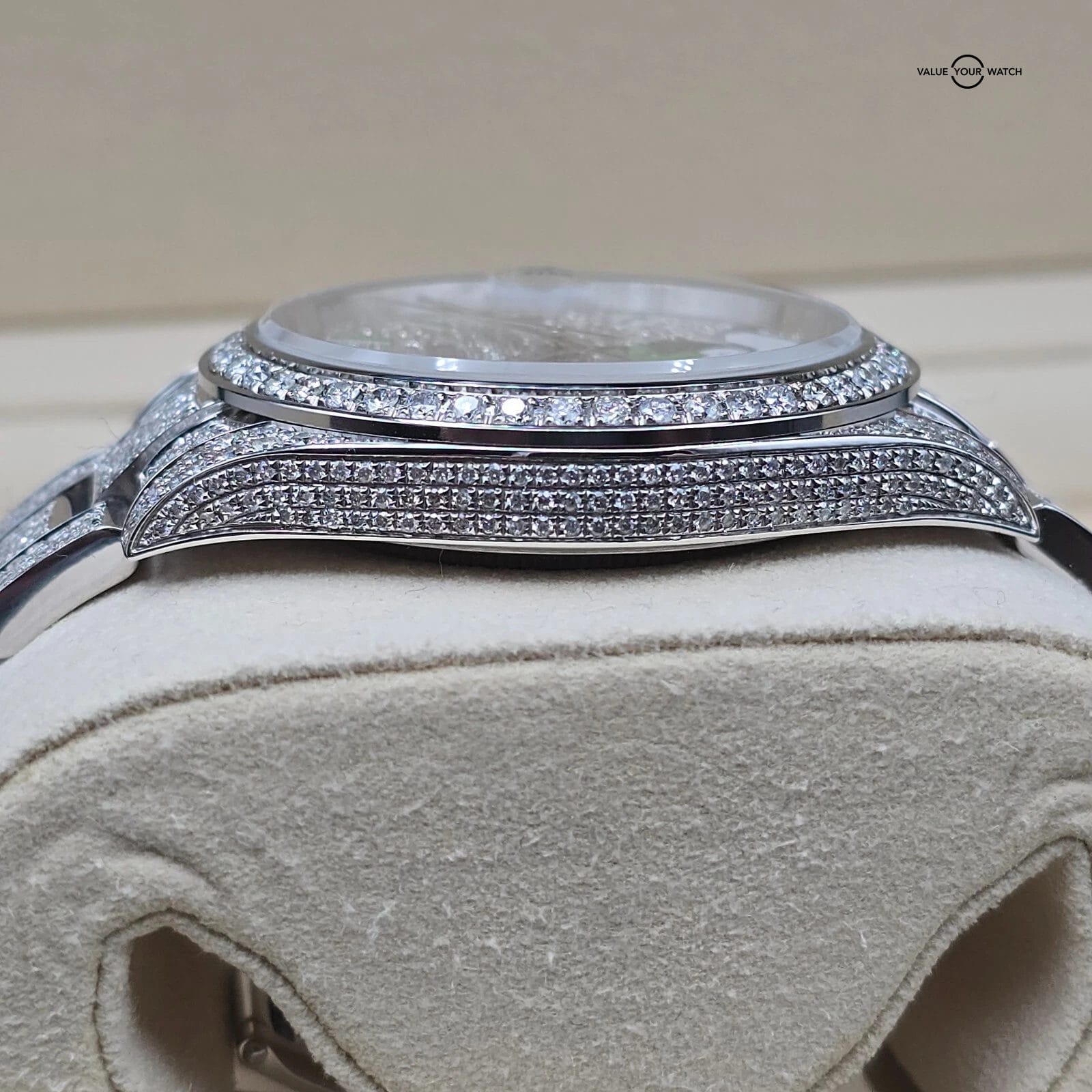 Rolex Datejust Diamond custom green pave Monopoly Dial 41mm w box and card VIDEO - Image 10