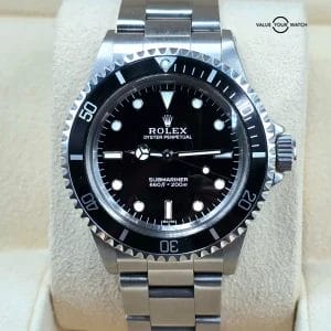 Rolex Submariner pre-ceramic,ref.5513 No-Date,9.1M serial ~1986, with RSC papers