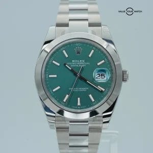 2025 Rolex Datejust 41mm Stainless Steel Mint Green 126300 BOXES/PAPERS!