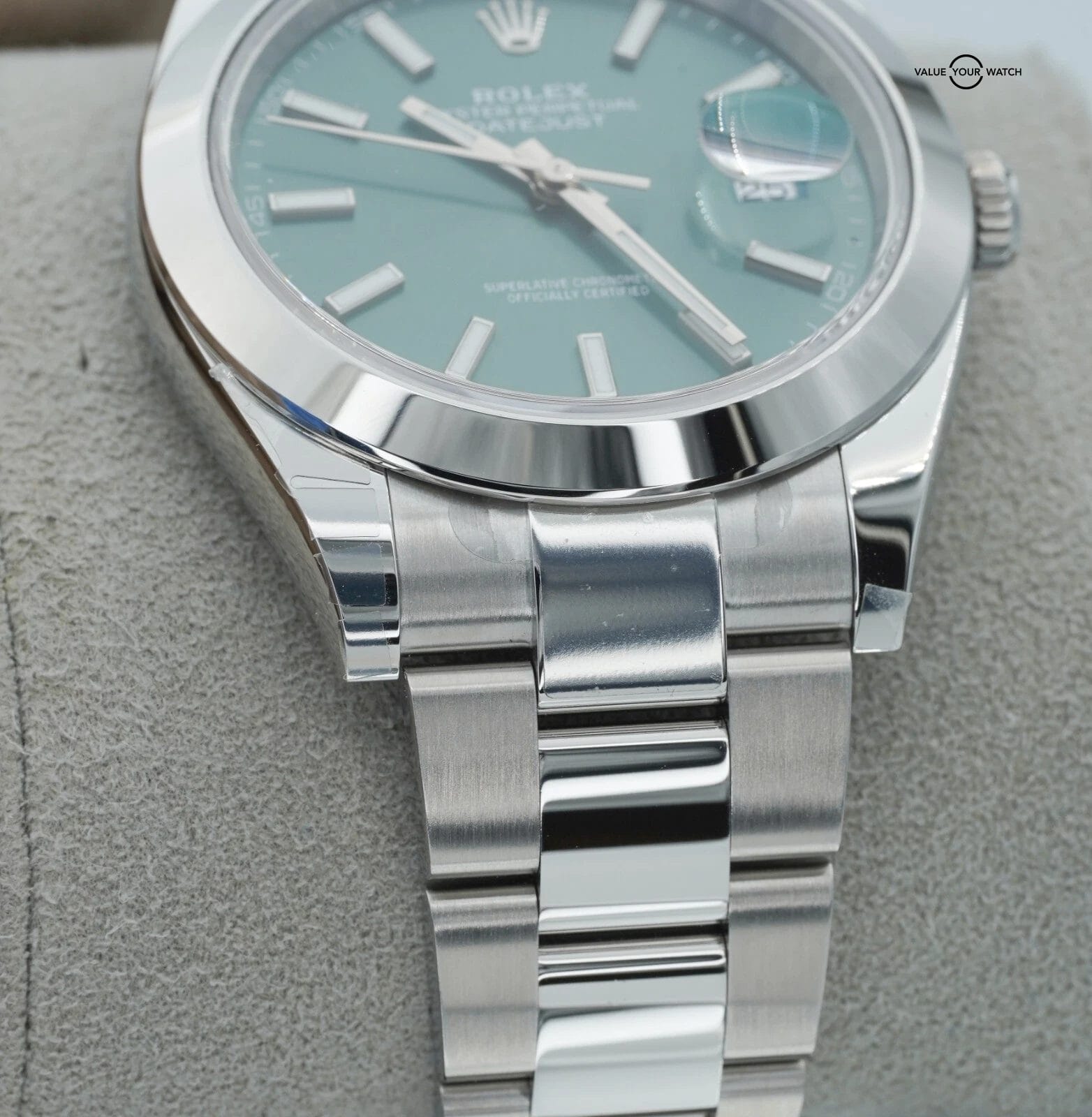 2025 Rolex Datejust 41mm Stainless Steel Mint Green 126300 BOXES/PAPERS! - Image 11