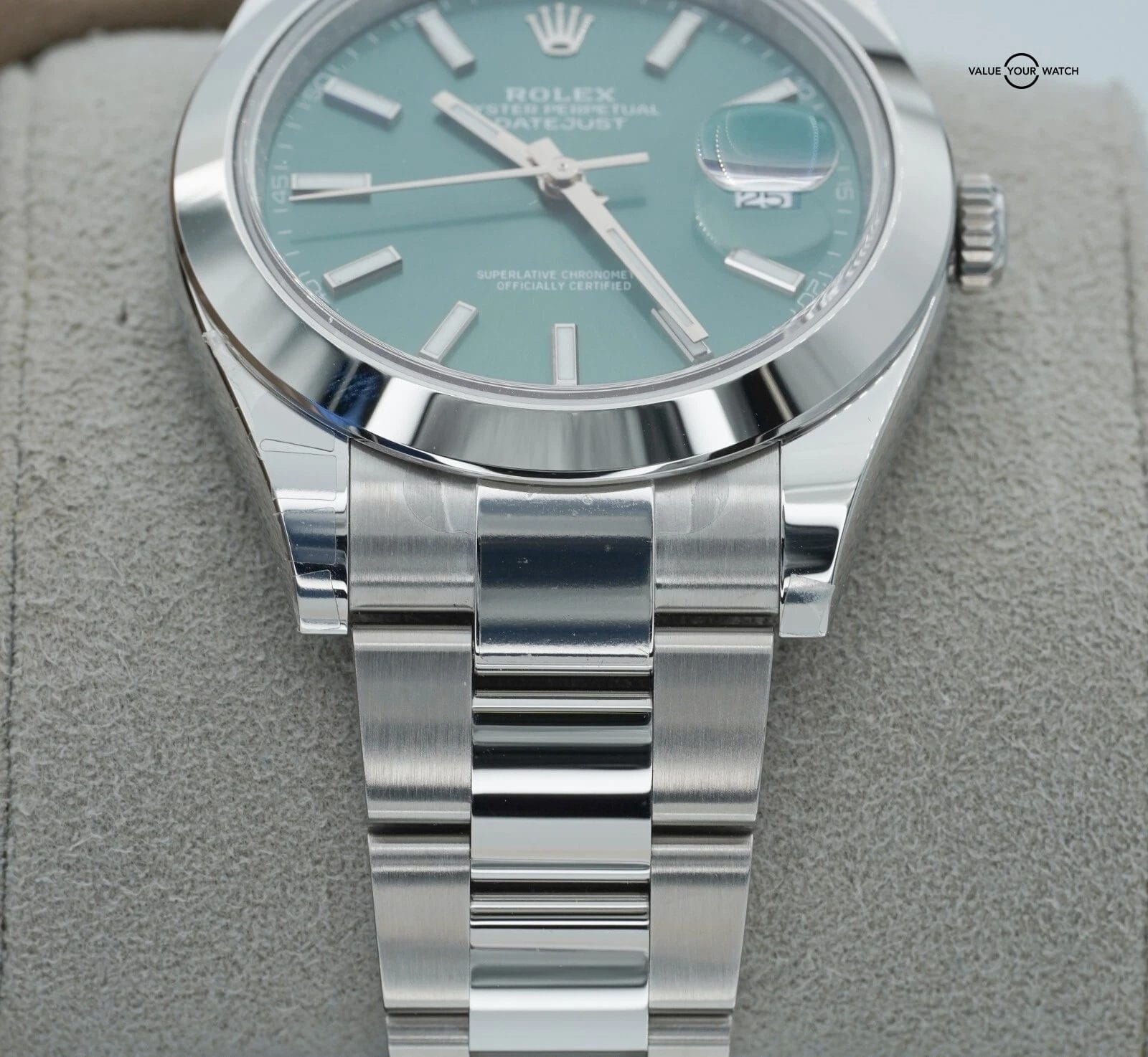 2025 Rolex Datejust 41mm Stainless Steel Mint Green 126300 BOXES/PAPERS! - Image 15