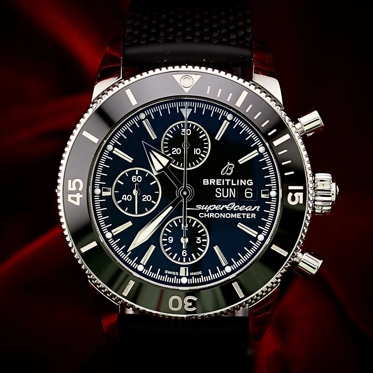 Breitling Superocean Heritage II 44mm A13313 Chrongraph Black Dial - Image 3
