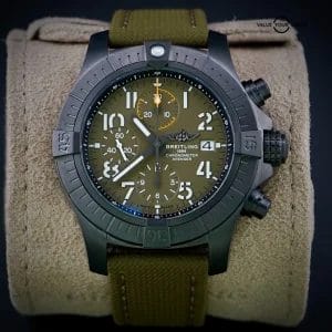 Breitling Avenger 45MM Night Mission Military Green V13317 Chronograph Watch