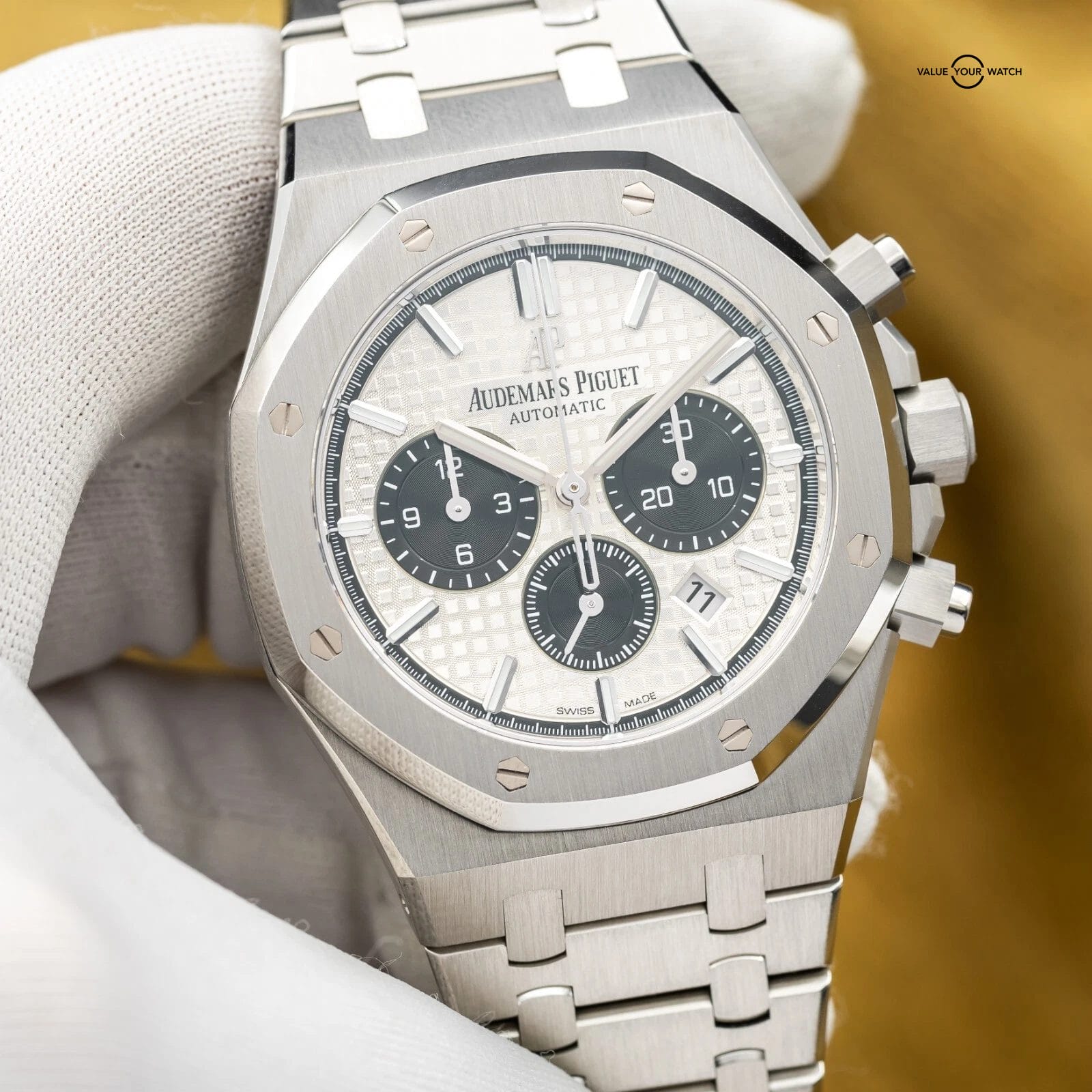 Audemars Piguet Royal Oak Chrono 41mm White Panda 26331ST - 2021 Just Serviced - Image 5