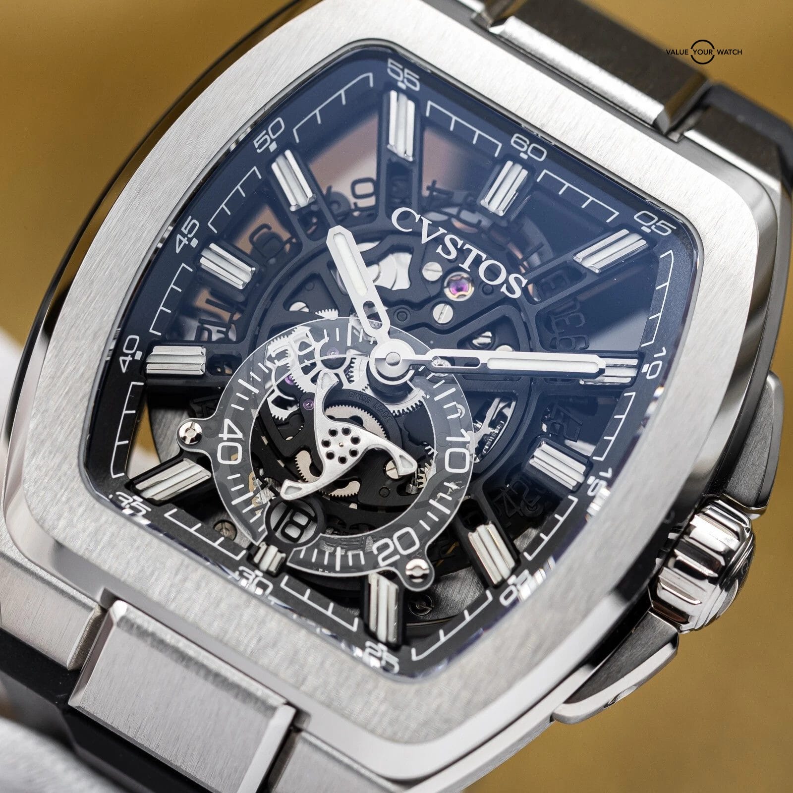 CVSTOS Metropolitan PS Titanium Skeleton Dial F00103.4212001 Brand New 2025 - Image 6