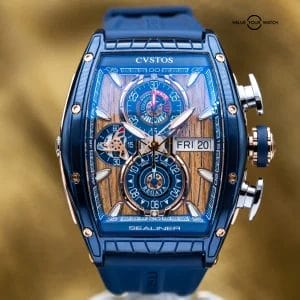 CVSTOS Sealiner Chronograph Steel Teak Wood Dial C01107.4105001 Brand New 2025