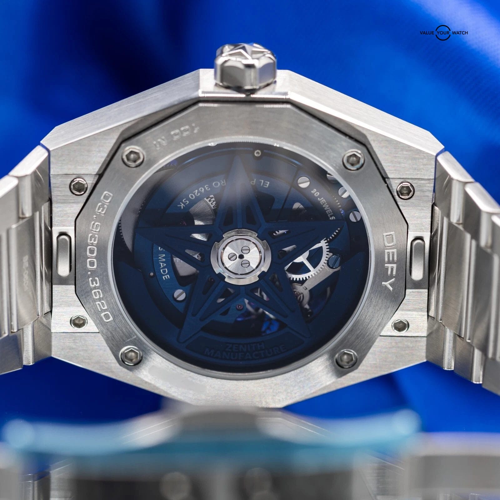 Brand New 2025 Zenith Defy Skeleton Men's Blue Dial Watch 03.9300.3620/79.I001 - Image 4