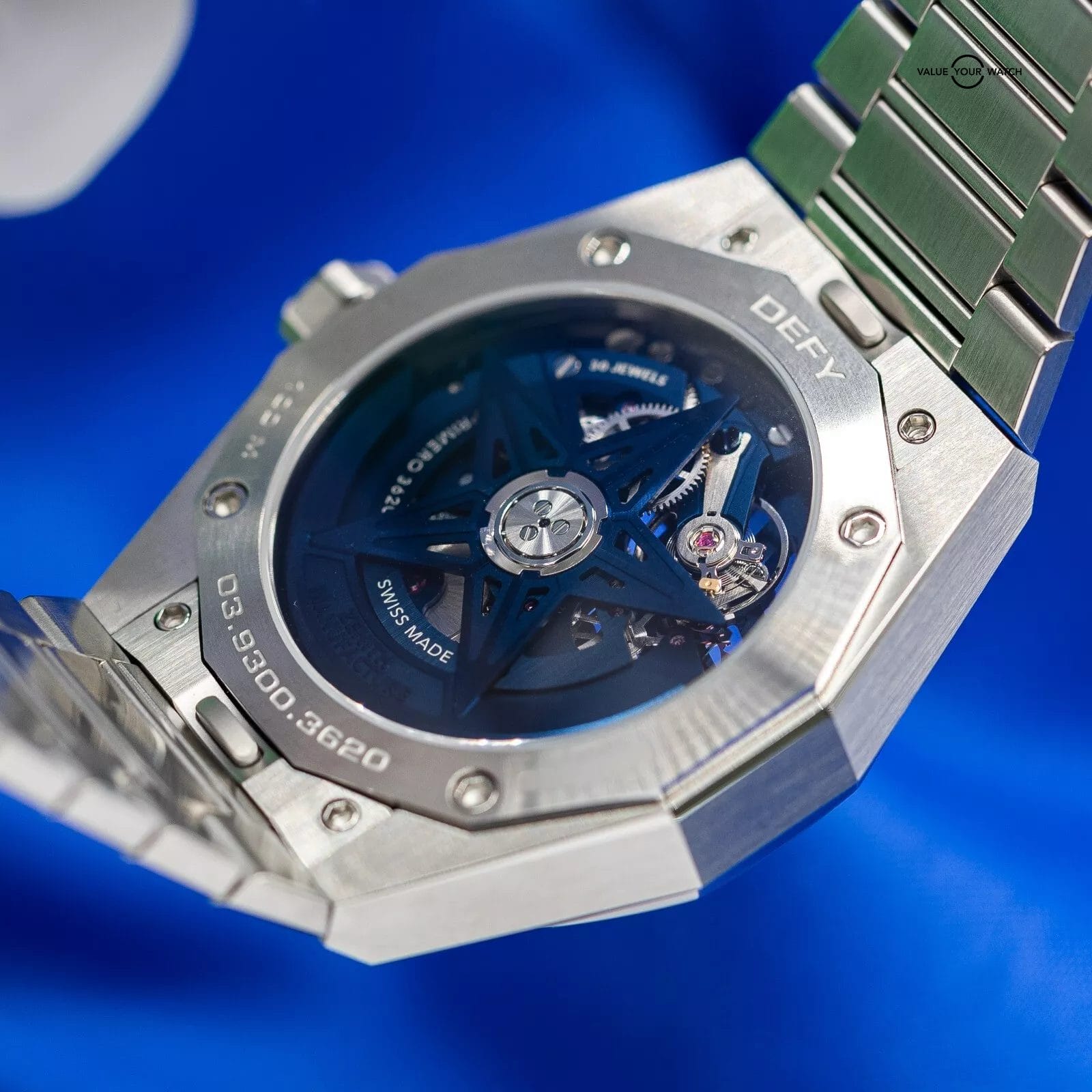 Brand New 2025 Zenith Defy Skeleton Men's Blue Dial Watch 03.9300.3620/79.I001 - Image 5