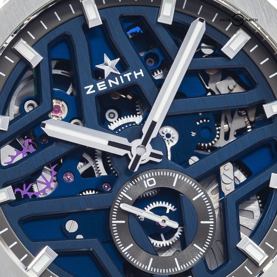 Brand New 2025 Zenith Defy Skeleton Men's Blue Dial Watch 03.9300.3620/79.I001 - Image 10
