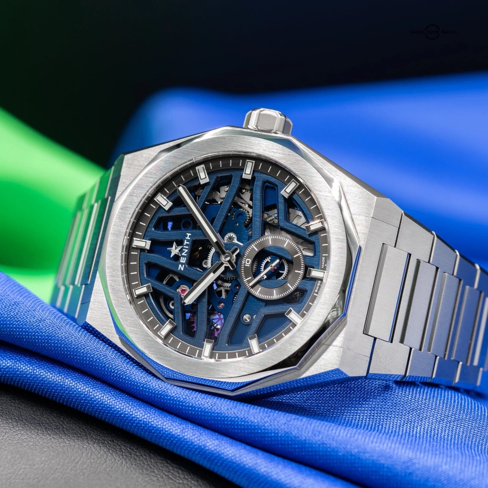Brand New 2025 Zenith Defy Skeleton Men's Blue Dial Watch 03.9300.3620/79.I001 - Image 13