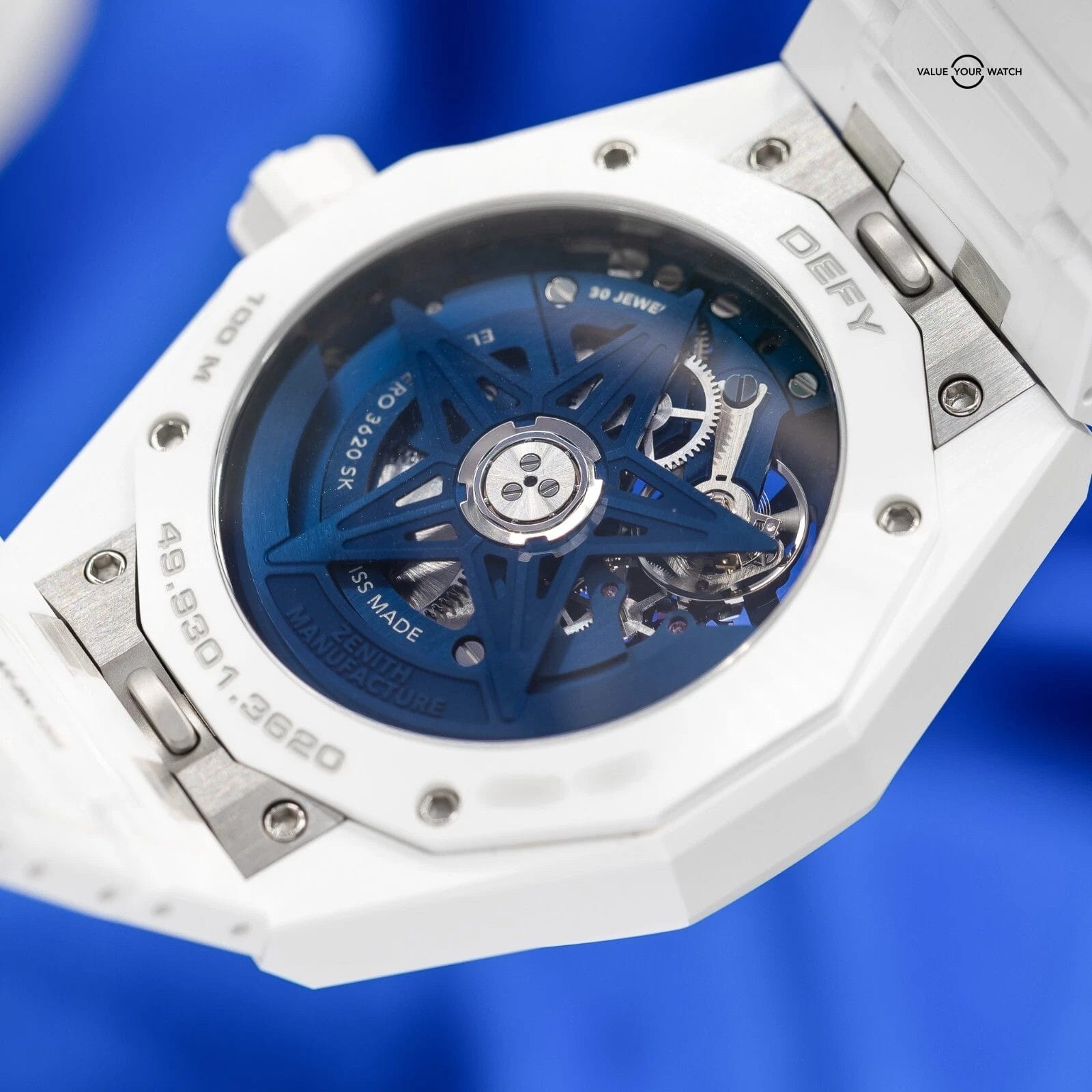 2025 New Zenith Defy Skyline White CERAMIC SKELETON Dial 49.9301.3620/79.I001 - Image 5