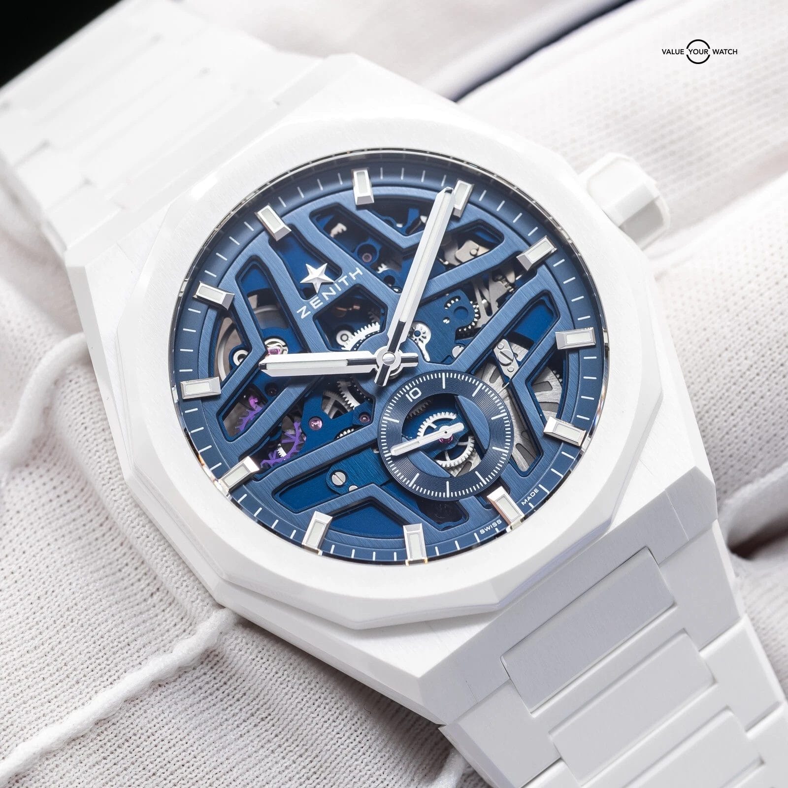 2025 New Zenith Defy Skyline White CERAMIC SKELETON Dial 49.9301.3620/79.I001 - Image 15
