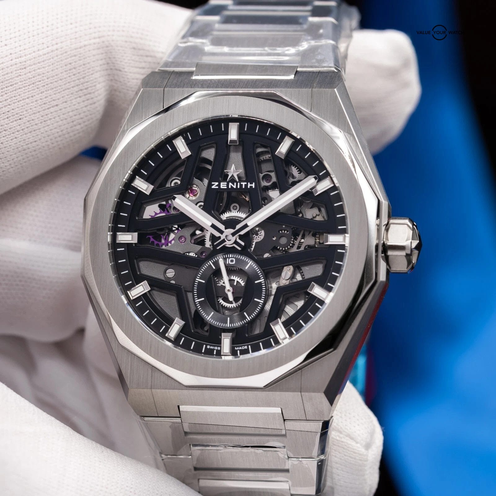 2025 Zenith Defy Skyline Skeleton Black Watch 03.9300.3620/78.I001 Full Set - Image 9