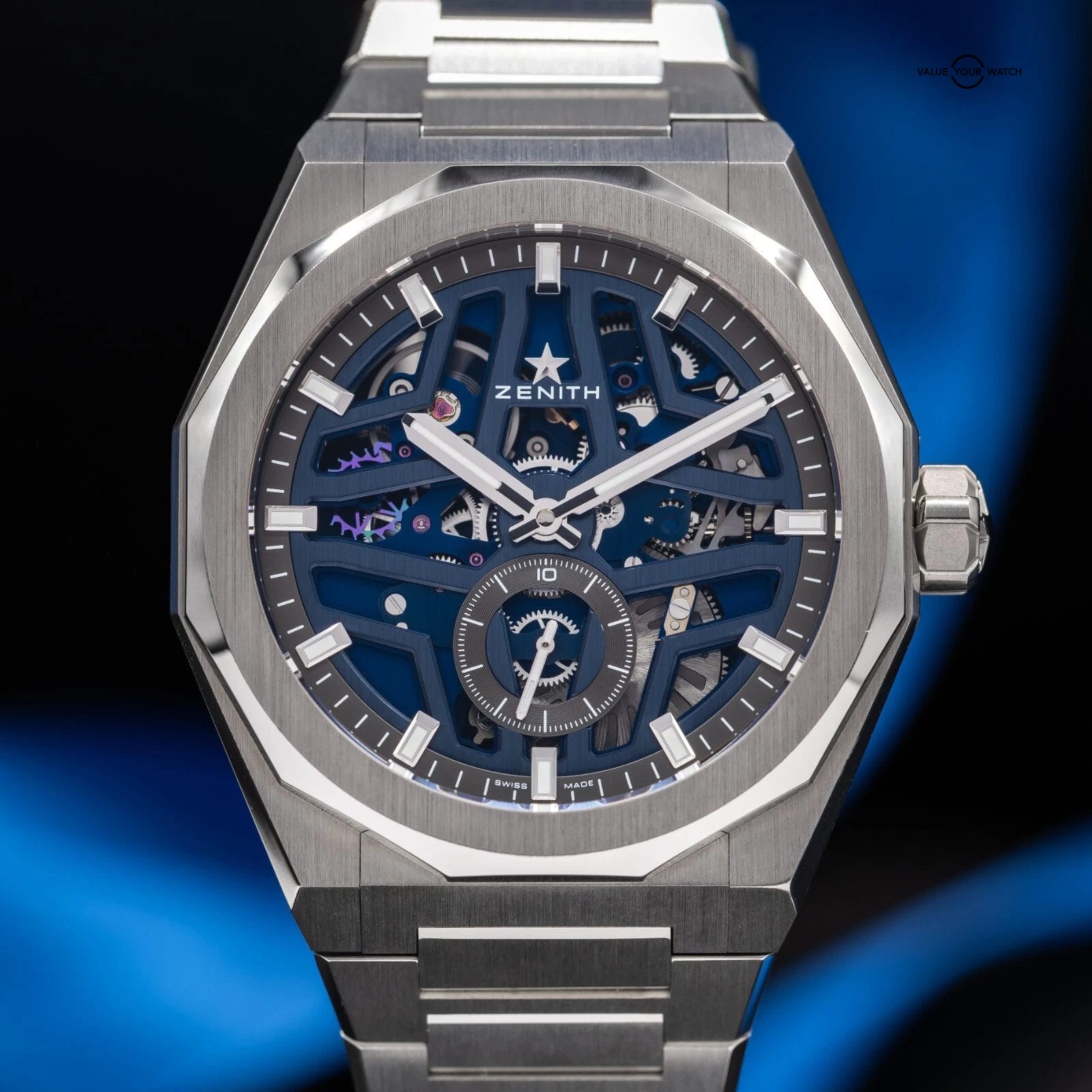 Zenith Defy Skeleton Men's Blue Dial Watch 03.9300.3620/79.I001 Box & Papers!