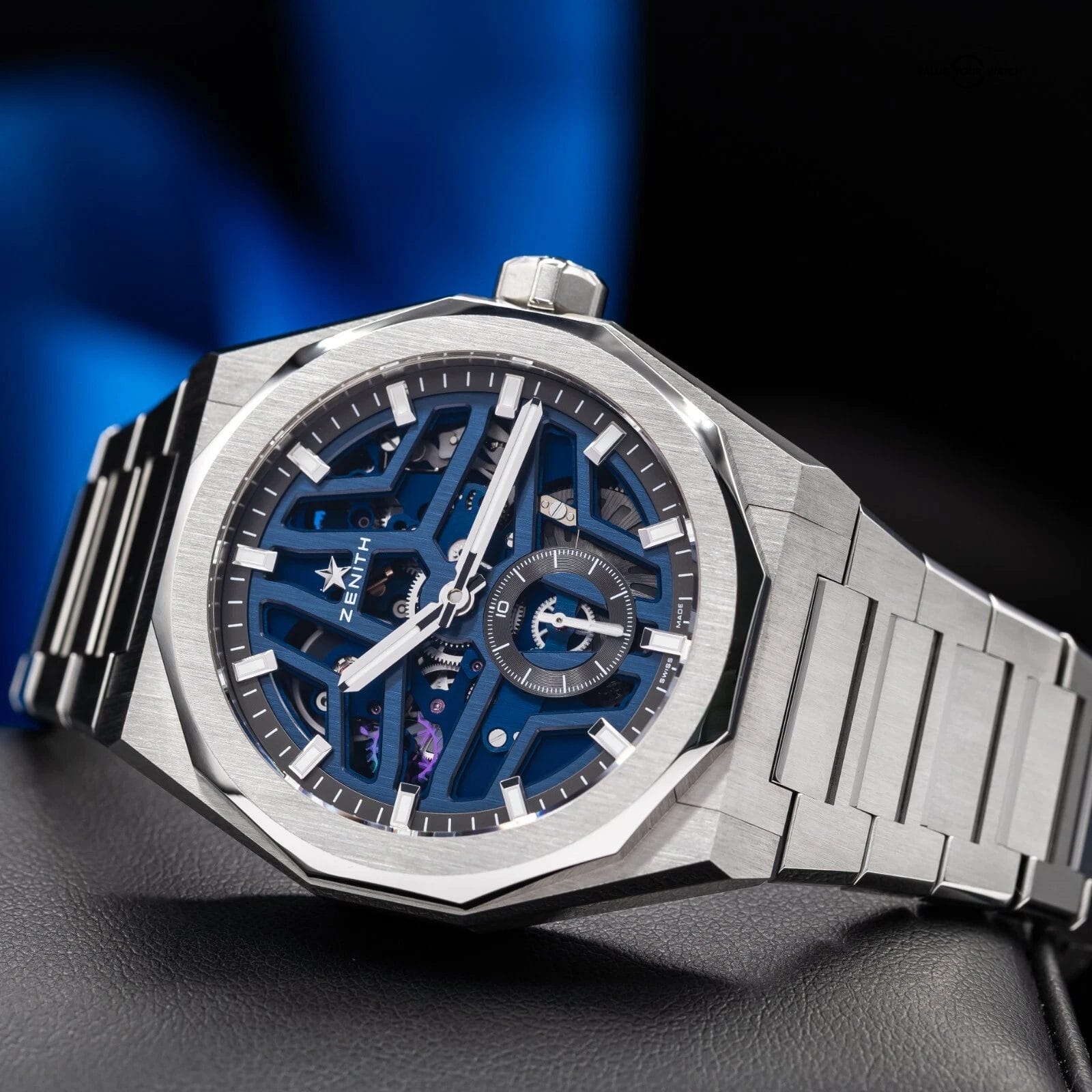 Zenith Defy Skeleton Men's Blue Dial Watch 03.9300.3620/79.I001 Box & Papers! - Image 9