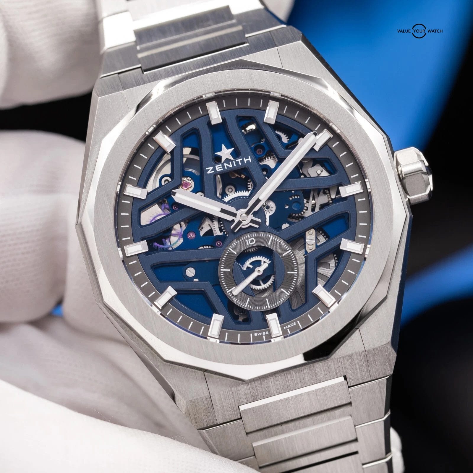 Zenith Defy Skeleton Men's Blue Dial Watch 03.9300.3620/79.I001 Box & Papers! - Image 10